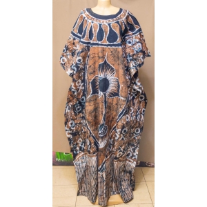 Boubou Blue White Brown