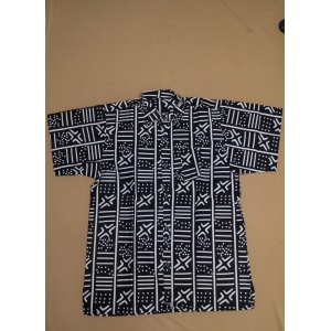 Dashiki Shirt Black White