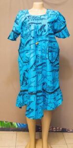 Turquoise Black Boubou Courte